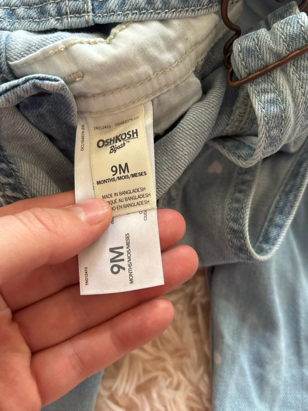 Oshkosh bgosh overalls girls 9 months